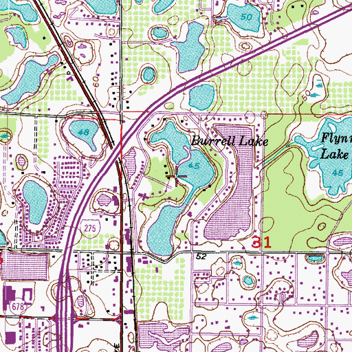 Topographic Map of Apex Lake Estates, FL