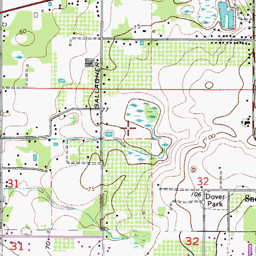 Topographic Map of Arbor Acres, FL