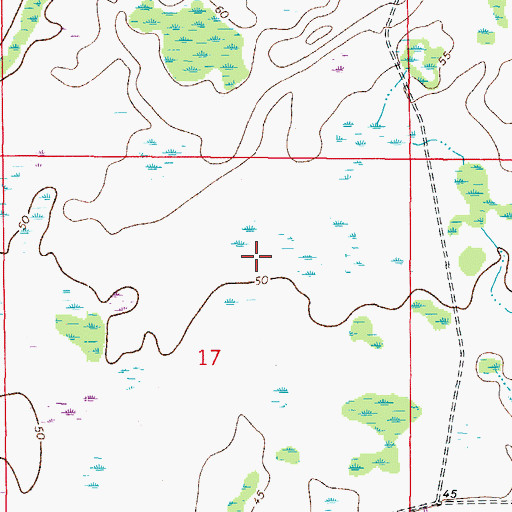 Topographic Map of Arbor Greene, FL