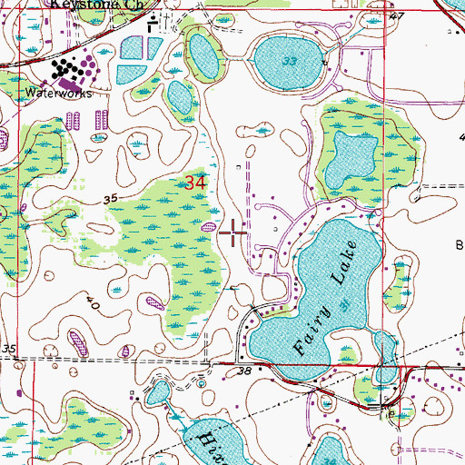 Topographic Map of Arbor Lakes, FL