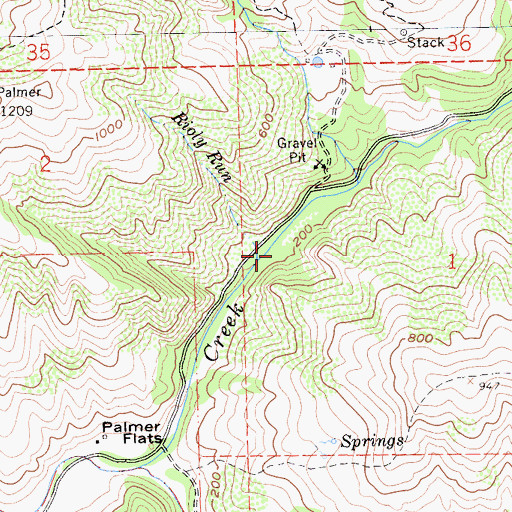 Topographic Map of Rioly Run, CA