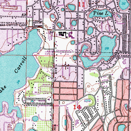 Topographic Map of Armenia Acres, FL
