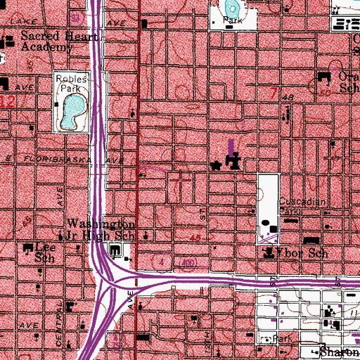 Topographic Map of Cushing, FL
