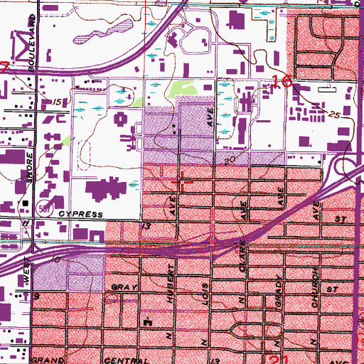 Topographic Map of Cypress Estates, FL