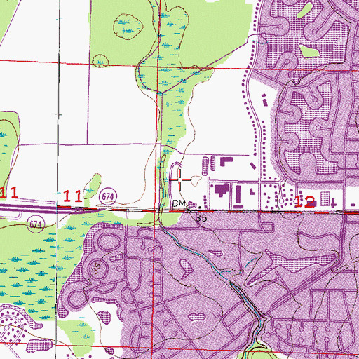 Topographic Map of Cypress Park, FL