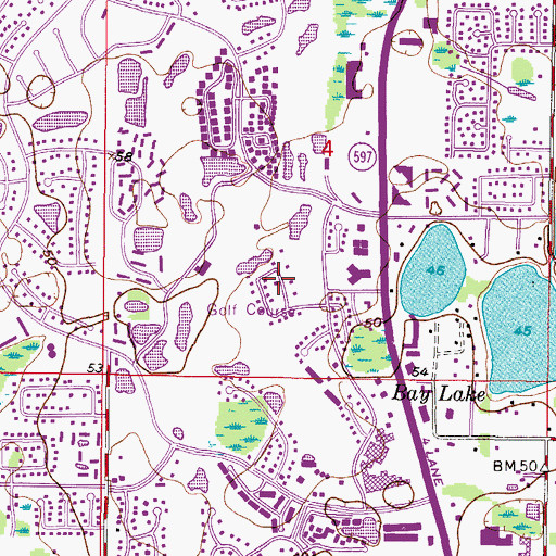 Topographic Map of Cypress Run, FL