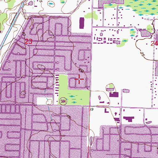 Topographic Map of Cypress Tree, FL