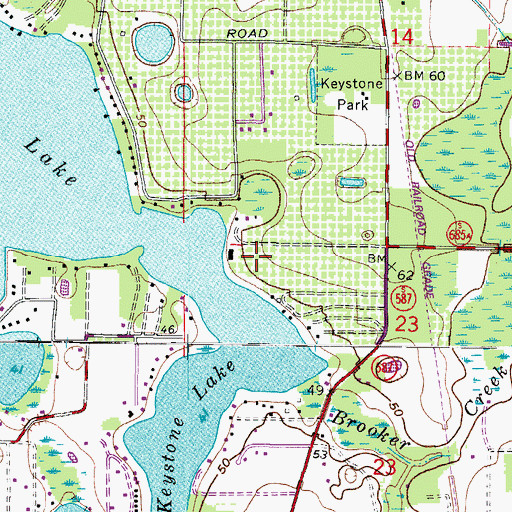 Topographic Map of Daly, FL