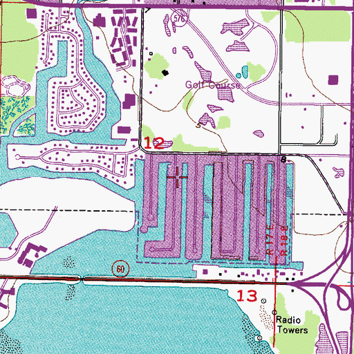 Topographic Map of Dana Shores, FL