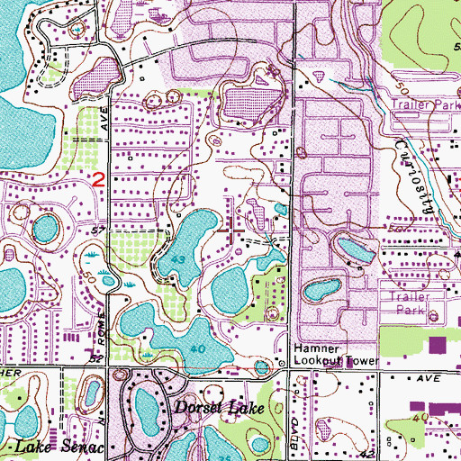 Topographic Map of Daneli North, FL