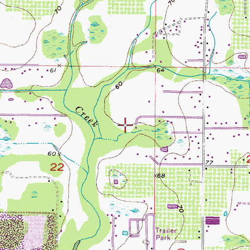Topographic Map of Daniels Acres, FL