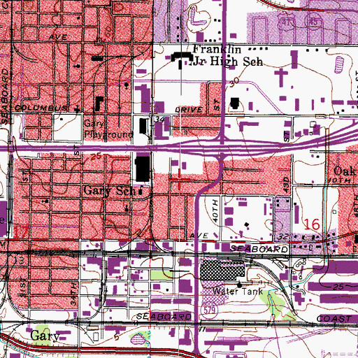 Topographic Map of Darcy, FL