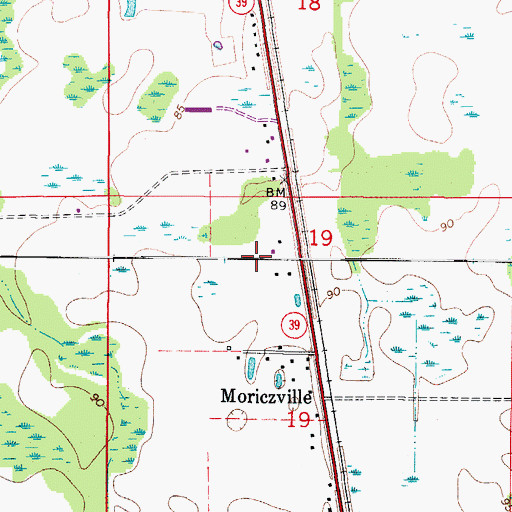 Topographic Map of Davies Country Acres, FL