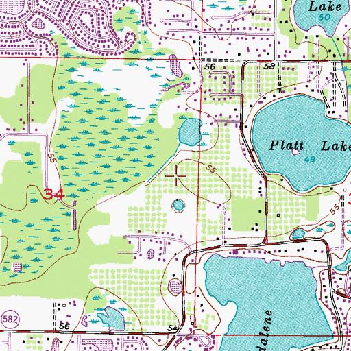 Topographic Map of Deer Creek, FL