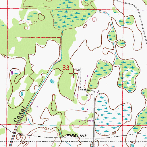 Topographic Map of Deer Creek Hollow, FL