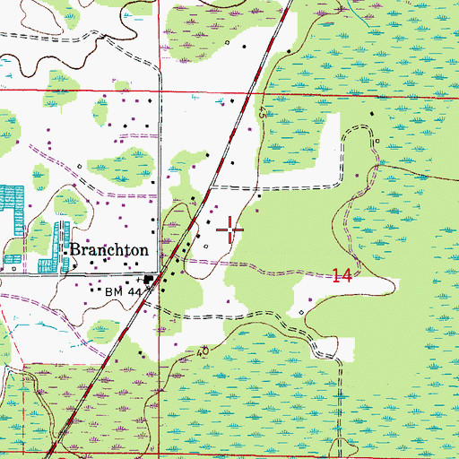 Topographic Map of Del Prado, FL