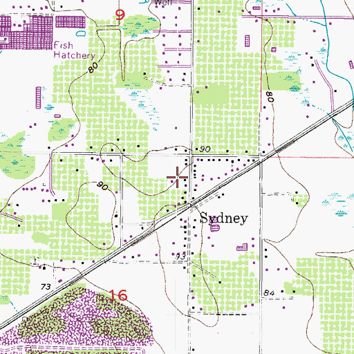 Topographic Map of Delgado, FL