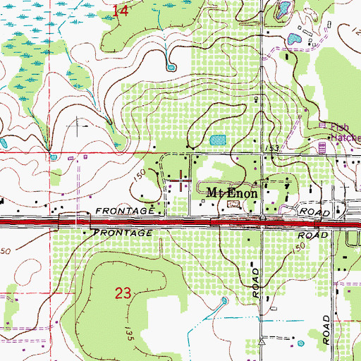 Topographic Map of Dell Oaks, FL