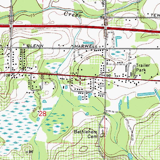 Topographic Map of Destinys Way, FL
