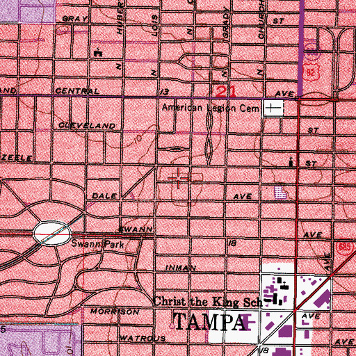 Topographic Map of Deuber Place, FL