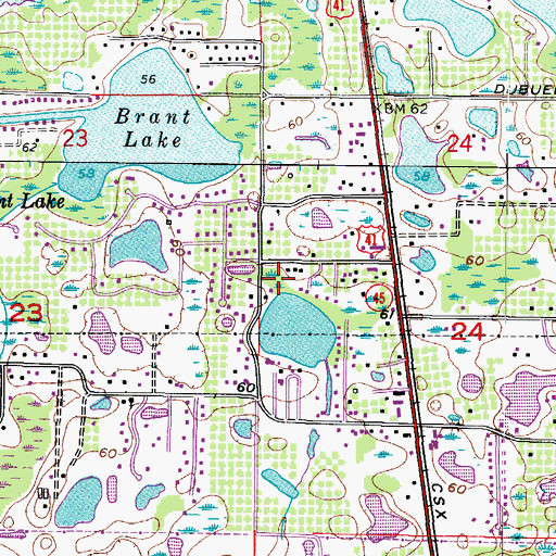 Topographic Map of Devane Acres, FL