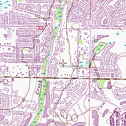 Topographic Map of Devonshire Woods, FL