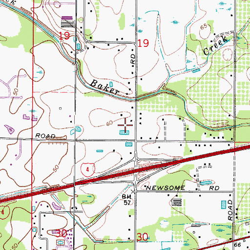 Topographic Map of Dickey, FL