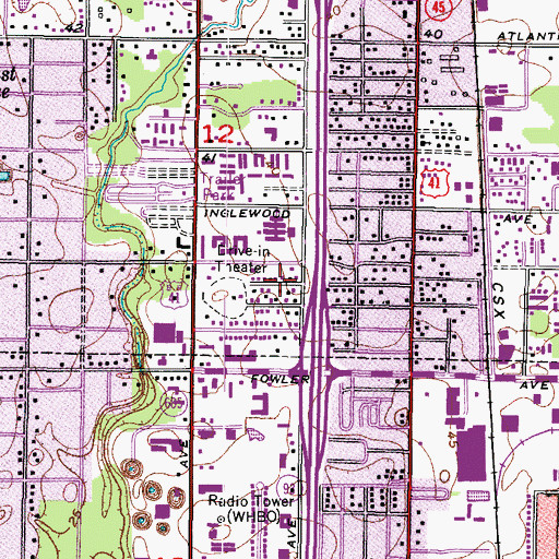 Topographic Map of Dill, FL