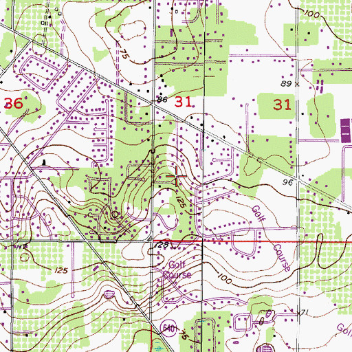 Topographic Map of Dillon Acres, FL