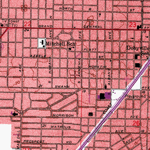 Topographic Map of Dixie, FL