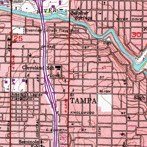 Topographic Map of Dixie Terrace, FL