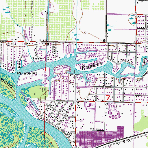 Topographic Map of Doerr, FL