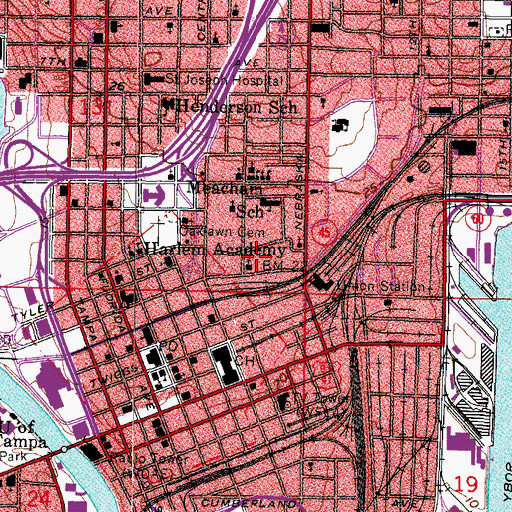 Topographic Map of Dorchester, FL