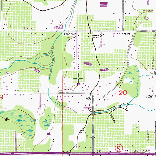 Topographic Map of Doris Coats Acres, FL