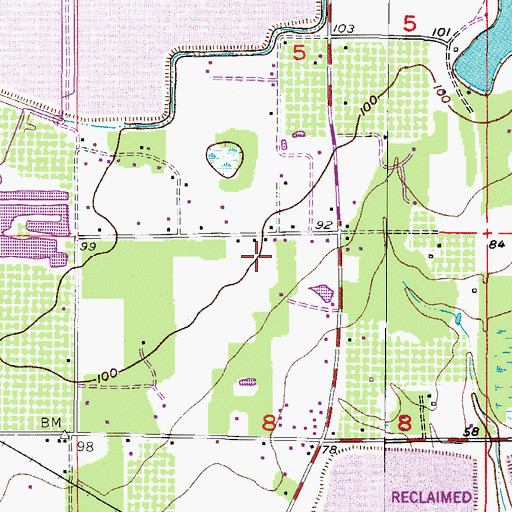 Topographic Map of Doris Swilley Acres, FL