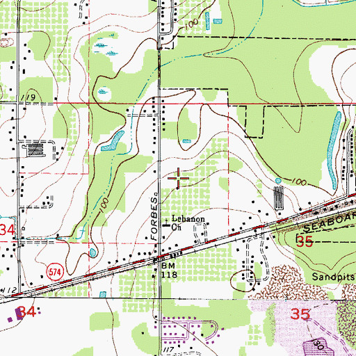 Topographic Map of Dormany Oaks, FL