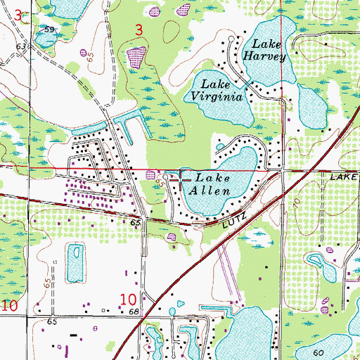 Topographic Map of Douglas Place, FL