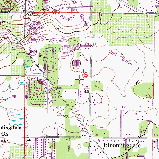 Topographic Map of Drakes Place, FL