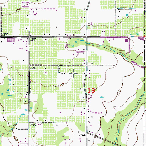 Topographic Map of Dubois Acres, FL