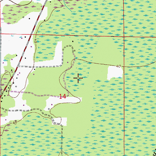 Topographic Map of Dukes Natures Acres, FL