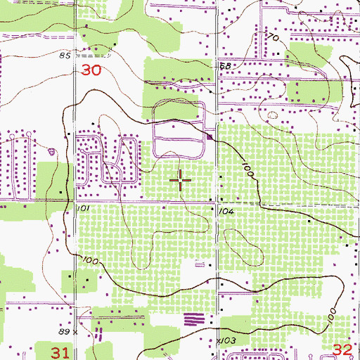 Topographic Map of Duncan Groves, FL