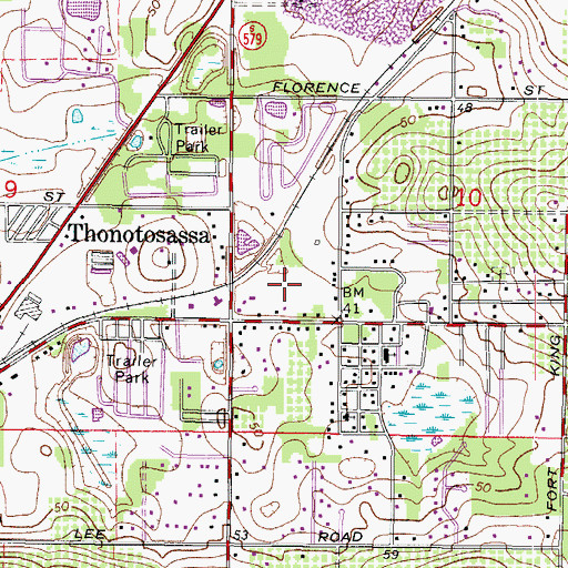 Topographic Map of Dunwoodie Park, FL