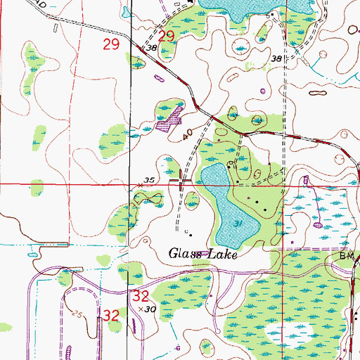 Topographic Map of Durango, FL