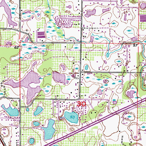 Topographic Map of Dykes Place, FL