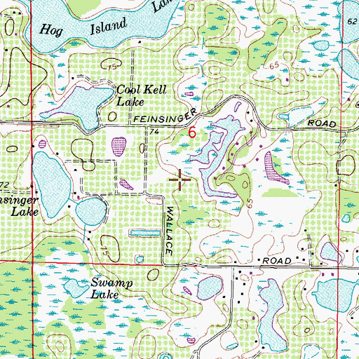 Topographic Map of Eagle Crest, FL