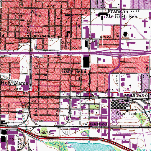 Topographic Map of East Bay, FL