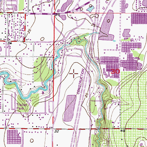 Topographic Map of East Bay Lakes, FL