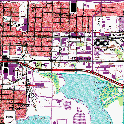 Topographic Map of East Bay Park, FL