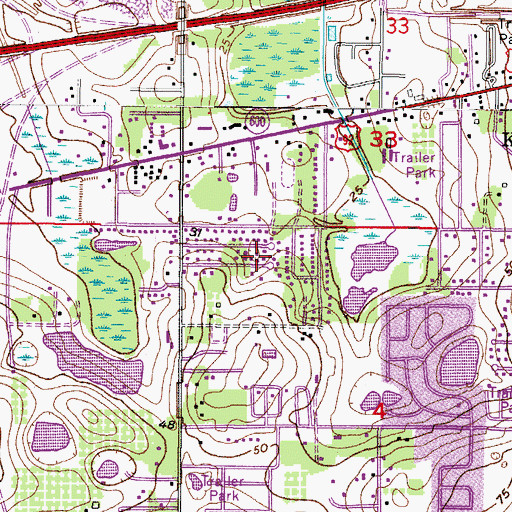 Topographic Map of East Gate Mobile Estates, FL