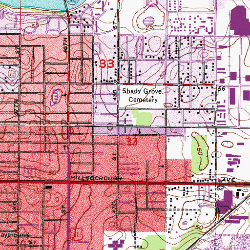 Topographic Map of East Henry Heights, FL